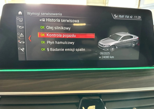 BMW Seria 5 cena 159900 przebieg: 81128, rok produkcji 2019 z Strzelno małe 137